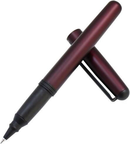 OHTO CR01 Ceramic Roller Ballpoint Pen, 0.5mm Fine Point, Thick Aluminum Barrel with Brass Components, Matte Wine Red Finish, Water-Based Black Ink, CR01-05-MWI in Saudi Arabia