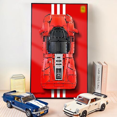 Wetceaom عرض Wallboard for Lego Technic Peugeot 9x8 24H LE MANS HYBRID HYPERCAR 42156 سيارة سباق قابلة للتحصيل ، الحجم: 19.7x 31.5in ، أفكار هدايا لمحبي جدار سيارة LEGO ، عرض الحائط فقط! in Kuwait