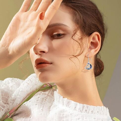 Generic Hypoallergenic Cat Earrings for Girls Women 925 Sterling Silver Cute Animal Kitten Dangle Drop Earring Cat Jewelry Gifts in Saudi Arabia