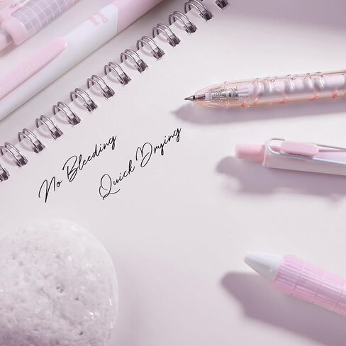 5 Count Count Pastel Gel Ink Pen Set ، Nute Note Thuse 0.5mm Point Point Retractable 5 Count Black Ink Pens للكتابة ، اليومية ، المدرسة ، المكتب (Clear Clear الفاتح) in Kuwait