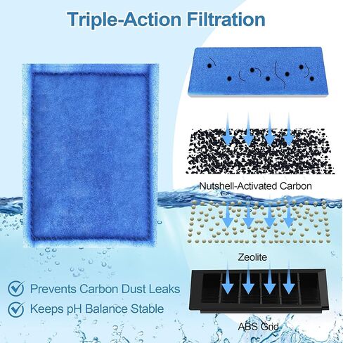 6 خرطوشة مرشح خزان الأسماك ، خراطيش مرشح Z بحجم الطقوس متوافقة مع نظام ترشيح Marineland Eclipse ونظام الترشيح المخفي Marineland in Kuwait