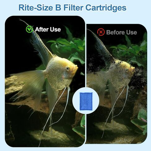 6 خرطوشة مرشح خزان الأسماك ، خراطيش مرشح Z بحجم الطقوس متوافقة مع نظام ترشيح Marineland Eclipse ونظام الترشيح المخفي Marineland in Kuwait