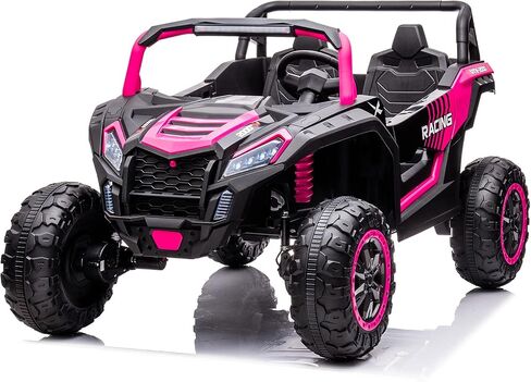 NEWQIDA XXXL 24V Ride On Toys for Big Kids Side by Side UTV 2 Seater Ride-on Electric Car w/Remote Control, 4WD Off-road Ride On Truck, 24.4" Spacious Seat, EVA Tires, Shock Absorbor, Max 220lbs, Pink in Saudi Arabia