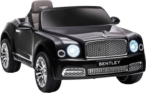 Aosom Bentley Mulsanne 12V Ride on Car, Battery Powered Car with Remote Control, Suspension, Startup Sound, LED Lights, MP3, Horn, Music, Forward and Backward, 2 Motors, White in Saudi Arabia