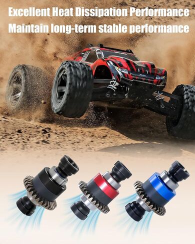 Upgraded Aluminum Alloy Steel Assembled Differential 30T 0.8Mod V2 Fit for 1/18 ARRMA GROM Typhon Granite GROM Mini Mojave GROM 2S RC Cars, 2Pcs (Blue) in Kuwait