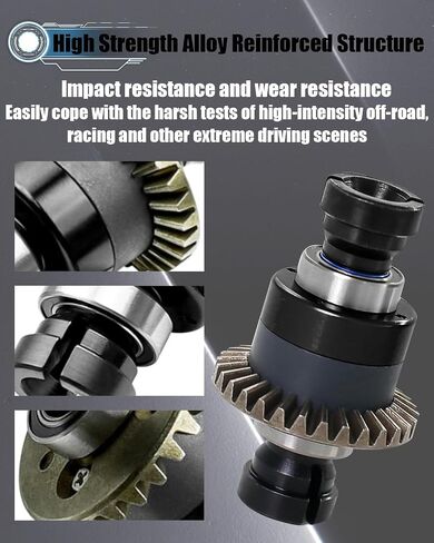 Upgraded Aluminum Alloy Steel Assembled Differential 30T 0.8Mod V2 Fit for 1/18 ARRMA GROM Typhon Granite GROM Mini Mojave GROM 2S RC Cars, 2Pcs (Blue) in Kuwait