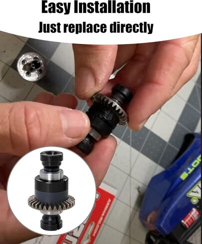 Upgraded Aluminum Alloy Steel Assembled Differential 30T 0.8Mod V2 Fit for 1/18 ARRMA GROM Typhon Granite GROM Mini Mojave GROM 2S RC Cars, 2Pcs (Blue) in Kuwait
