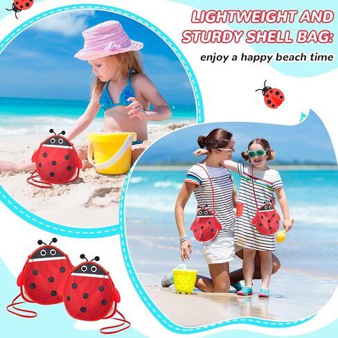2 Pack Seashell Collecting Bag Mesh Beach Bag Crab Shaped Adjustable Strap Mesh Bag for Beach Picking up Seashells, Green and Yellow in Saudi Arabia