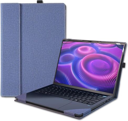 Laptop Cover Case for HP OmniBook X/Ultra /5 Flip 14 inch & for 14'' ZBook Ultra G1a [Do Check Model] Sleeve,PU Leather Protective Bag with Foldable Cooling Bracket (Dark Blue) in Saudi Arabia