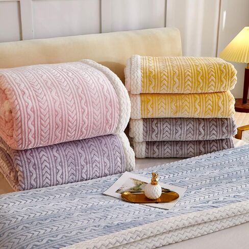 Blanket 150 * 200cm Single Winter Stylish Double Flannel Large Microfiber (Pattern 10 Single, 180 * 200cm) in Kuwait