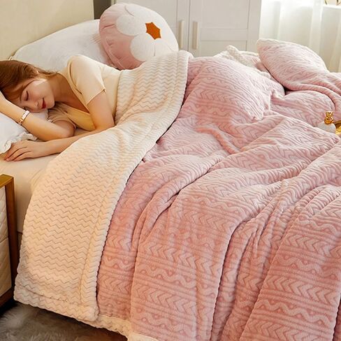Blanket 150 * 200cm Single Winter Stylish Double Flannel Large Microfiber (Pattern 10 Single, 180 * 200cm) in Kuwait