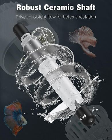 صانع موجة Pawfly لـ Aquarium ، 800 GPH 3W Aquarium Powerhead ، صانع موجة هادئة لخزانات الأسماك يصل إلى 50 جالون ، مضخة تداول المياه مع قاعدة كوب شفط قوية in Kuwait