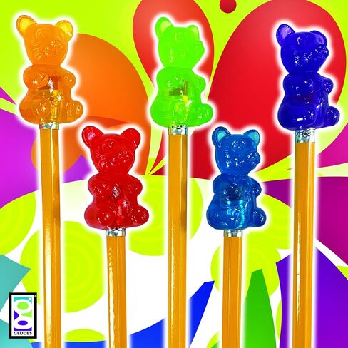 Raymond Geddes 69748 Gummy Bear Scented Pencil Top Erasers For Kids (Pack of 24) in Saudi Arabia