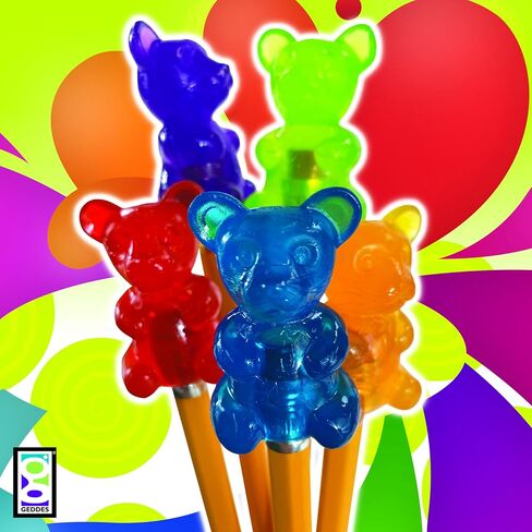 Raymond Geddes 69748 Gummy Bear Scented Pencil Top Erasers For Kids (Pack of 24) in Saudi Arabia