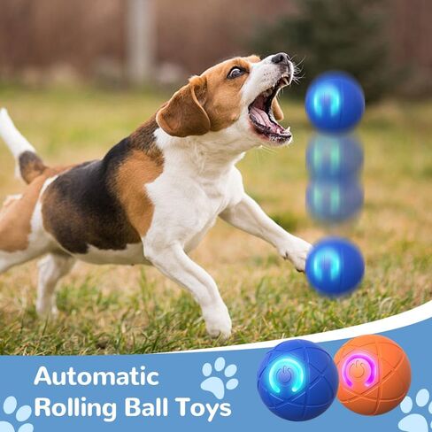 Shaky Ball Toy for Dogs, 2025 New Interactive Dog Ball, Chew Resistant Balls Durable, Led Dog Toy Entertaining Indoor Play, USB Rechargeable Dogs Balls for Puppies (Blue) in Saudi Arabia