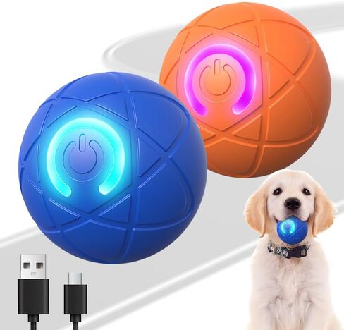 Shaky Ball Toy for Dogs, 2025 New Interactive Dog Ball, Chew Resistant Balls Durable, Led Dog Toy Entertaining Indoor Play, USB Rechargeable Dogs Balls for Puppies (Blue) in Saudi Arabia