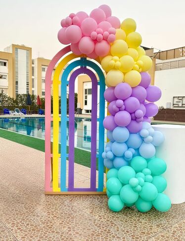 Pastel Rainbow Balloons Arch Garland Kit, Macaron Balloon Arch Kit,18/12/5 In Pastel Spring Balloon Arch for Unicorn Themed Party,Spring Birthday Party, Baby Shower, Wedding Supplies in Kuwait