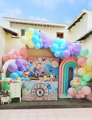 Pastel Rainbow Balloons Arch Garland Kit, Macaron Balloon Arch Kit,18/12/5 In Pastel Spring Balloon Arch for Unicorn Themed Party,Spring Birthday Party, Baby Shower, Wedding Supplies in Kuwait