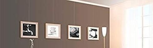 STAS Cliprail Picture Hanging System Set - Covers 9.84 ft of Wall Space - Basic Picture Rail & Art Hanging Gallery Kit (White Rails, Includes 6 Hooks & 4 Cords) in Kuwait