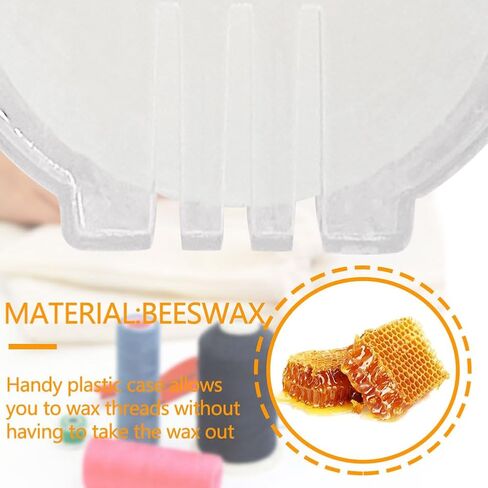 4pcs Beeswax Thread Conditioner Wax with Plastic Box for Sewing, Quilting, Embroidery - Strengthen and Reinforce Thread (Colorless) in Kuwait