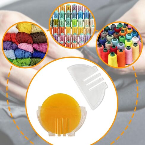 4pcs Beeswax Thread Conditioner Wax with Plastic Box for Sewing, Quilting, Embroidery - Strengthen and Reinforce Thread (Colorless) in Kuwait
