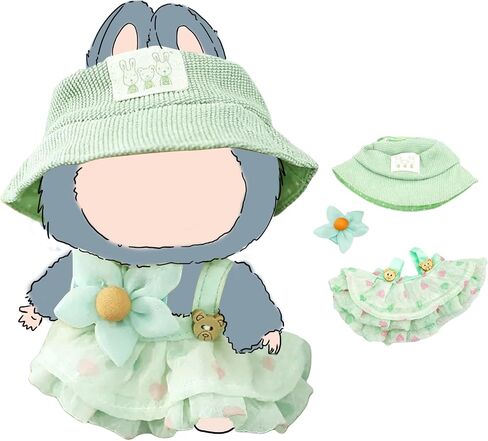 17cm Doll Clothes Set, Sweet Dress Outfit Set for 6.7inch Doll Suit, Fashion Chic & Accessories for Doll 1st/2nd/3rd in Saudi Arabia