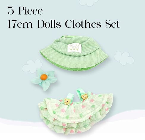 17cm Doll Clothes Set, Sweet Dress Outfit Set for 6.7inch Doll Suit, Fashion Chic & Accessories for Doll 1st/2nd/3rd in Saudi Arabia