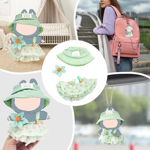 17cm Doll Clothes Set, Sweet Dress Outfit Set for 6.7inch Doll Suit, Fashion Chic & Accessories for Doll 1st/2nd/3rd in Saudi Arabia