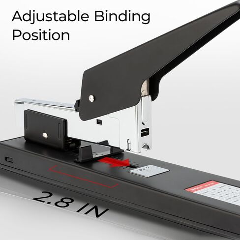 M & G Stapler Huffice مع 1000 Staples ، 100 ورقة عالية ، دباسة المكتب المعدني الكبير اليدوي لربط الورق ، الأسود in Kuwait