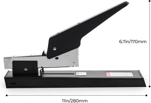 M & G Stapler Huffice مع 1000 Staples ، 100 ورقة عالية ، دباسة المكتب المعدني الكبير اليدوي لربط الورق ، الأسود in Kuwait
