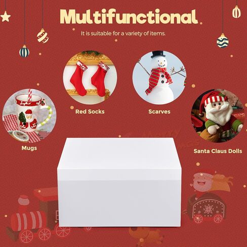 MESHA 8x8x4 Gift Box 10 Pack White Gift Boxes with Lids, DIY Bridesmaid Proposal Box, Recyclable,Foldable Box for Wedding, Birthday Party in Saudi Arabia