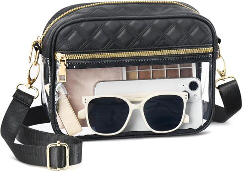 HULISEN Clear Bag for Stadium Events, Clear Purses for Women Stadium Crossbody, Small Clear Bags for Concerts, Festival in Saudi Arabia