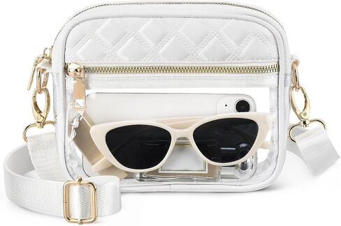 HULISEN Clear Bag for Stadium Events, Clear Purses for Women Stadium Crossbody, Small Clear Bags for Concerts, Festival in Kuwait