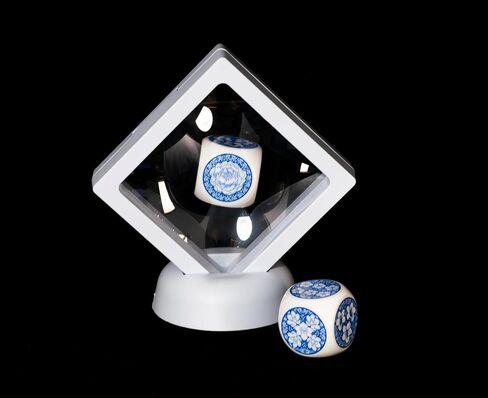 Dynasty Porcelain Dice-Floral Edition - Premium Ceramic D6 Dice with Blue-and-White Oriental Designs, Collector’s Floral, Essence, and Legacy Editions for Gaming and Gifts (Floral Edition) in Saudi Arabia