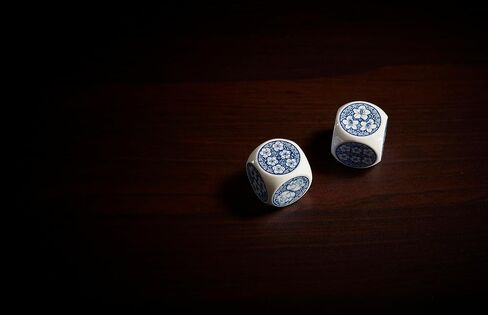 Dynasty Porcelain Dice-Floral Edition - Premium Ceramic D6 Dice with Blue-and-White Oriental Designs, Collector’s Floral, Essence, and Legacy Editions for Gaming and Gifts (Floral Edition) in Saudi Arabia