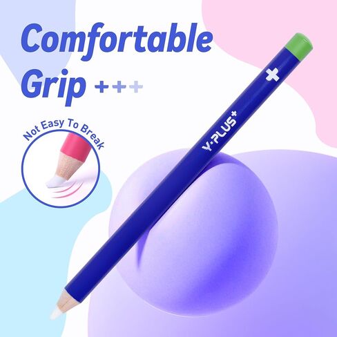 YPLUS Eraser for Kids, 3 Pcs Pen Style Erasers with Sharpener,Sharpenable Eraser Stick,School Art Supplies for Kids Artist,Blue in Saudi Arabia