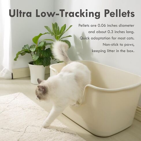 Lady N Pellet Tofu Cat Litter, Strong Clumping Ultra Absorbent, Dust-Free Low Tracking, Enviro-probiotic and Activated Carbon for Odor Control 18lb (2 Packs Unscented) in Saudi Arabia