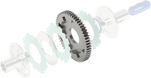 Metal Steel 57T 0.8Mod Slipper Set Slipper Clutch Spur Gear for Arrma 1/10 Big Rock Granite Kraton Outcast Senton 1/8 Typhon Upgrade Parts，Replace #ARA310949 (Red in Saudi Arabia