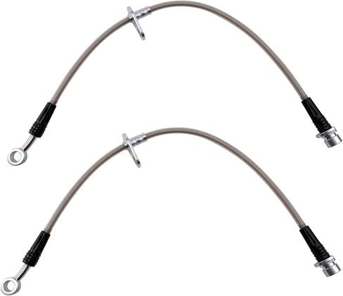 TRQ Stainless Steel Performance Front Brake Hose Compatible with 2000-2006 Cadillac 1999-2007 Chevrolet 1999-2007 GMC in Saudi Arabia