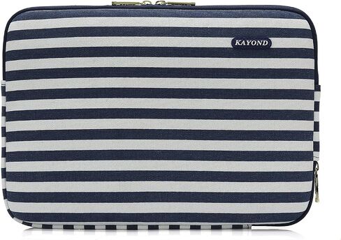 Kayond Canvas Water-Resistant 11 inch Laptop Sleeve with Pocket 11 inch 11.6 inch Laptop Case Compatible MacBook air 11 MacBook 12 Tablet (11-11.6 inches, Breton Stripe) in Kuwait