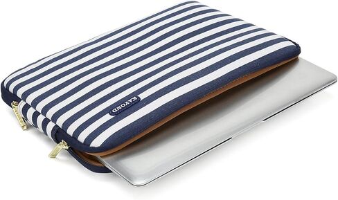 Kayond Canvas Water-Resistant 11 inch Laptop Sleeve with Pocket 11 inch 11.6 inch Laptop Case Compatible MacBook air 11 MacBook 12 Tablet (11-11.6 inches, Breton Stripe) in Kuwait