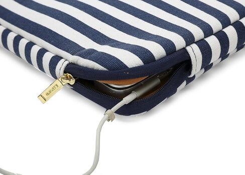 Kayond Canvas Water-Resistant 11 inch Laptop Sleeve with Pocket 11 inch 11.6 inch Laptop Case Compatible MacBook air 11 MacBook 12 Tablet (11-11.6 inches, Breton Stripe) in Kuwait