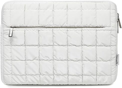 Canvas Life 360 Protective Plush Laptop Sleeve 14-14.4-inch Laptop Sleeve Bag Compatible with HP, Lenovo, Dell, ASUS, MacBook Pro 14-inch - Quilted Design (Black, 14 inch / 14.0 inch) in Saudi Arabia