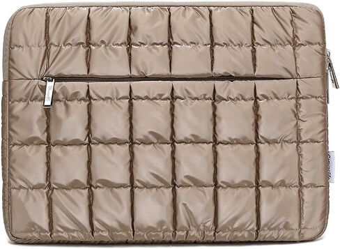 Canvas Life 360 Protective Plush Laptop Sleeve 14-14.4-inch Laptop Sleeve Bag Compatible with HP, Lenovo, Dell, ASUS, MacBook Pro 14-inch - Quilted Design (Black, 14 inch / 14.0 inch) in Kuwait