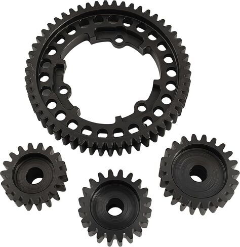 Hardened Steel Spur Gear Set with 18T, 20T & 22T Pinion Gears – Heavy-Duty Upgrade Compatible with Traxxas 1/5 X-Maxx, 1/7 XO-1, 1/10 Maxx & E-REVO 2.0 VXL – Replaces 6447 (54T) in Saudi Arabia