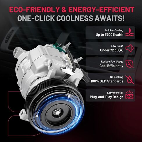 BDFHYK Air Conditioning A/C Compressor with Clutch CO 30017C Compatible with 2011-2020 2.4L 3.6L Dodge Grand Caravan Journey Avenger, Ram C/V, Chrysler Town & Country 200, Volkswagen Routan in Saudi Arabia
