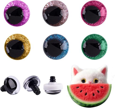 Framendino, 240 Pack 20mm Glitter Eyes with Washers 3D Large Amigurumi Eye Bulk for Stuffed Animals Crochet DIY Crafts in Saudi Arabia
