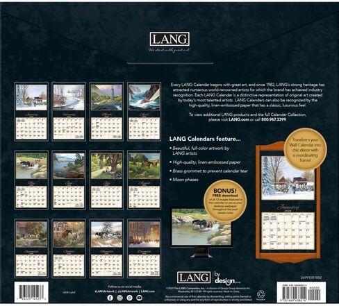 Lang Companies, Treasured Times 2026 Wall Calendar by D.R. Laird, 13.4'' X 12'', 12-Month Calendar with Stapled Binding in Saudi Arabia
