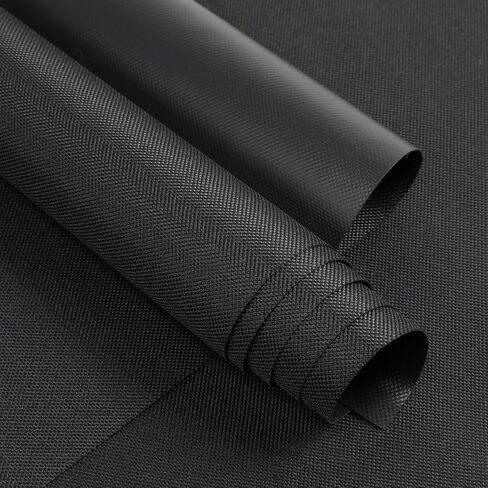 Marine Waterproof Canvas Fabric 600 Denier 36"×60" Cordura Canvas Material with Waterproof PVC Backing for Auto Boat Awning Home Cushion DIY, Black in Kuwait