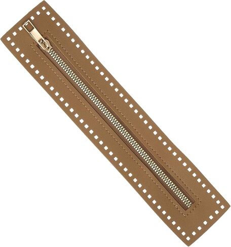 uxcell PU Leather Zipper, 10.6"x2.3" Sewing Coil Bulk Zipper Frame Replacement for Crochet Handbag Purse Shoes Jeans DIY Craft Accessories, Black in Saudi Arabia